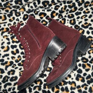 Steve Madden Women’s Shoe Size 7.5 Burgundy Maroon Ankle Booties
